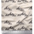 thumbnail image 1 of Soimoi White Rayon Crepe Fabric Mountain Nature Printed Craft Fabric by the Yard 46 Inch Wide, 1 of 3