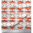 thumbnail image 1 of Soimoi White Rayon Fabric Crabs Ocean Printed Fabric 1 Yard 56 Inch Wide, 1 of 1