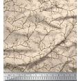 thumbnail image 1 of Soimoi White Rayon Fabric Dry Branches Tree Decor Fabric Printed Yard 56 Inch Wide, 1 of 3