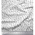 thumbnail image 1 of Soimoi White Velvet Fabric Brush Stroke Abstract Printed Fabric 1 Yard 58 Inch Wide, 1 of 3