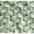 thumbnail image 1 of Soimoi Yellow Cotton Cambric Fabric Crabs Ocean Print Fabric by Yard 42 Inch Wide, 1 of 7