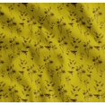 thumbnail image 1 of Soimoi Yellow Cotton Cambric Fabric Leaves & Flower Print Fabric by the Yard 42 Inch Wide, 1 of 7