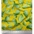 thumbnail image 1 of Soimoi Yellow Cotton Duck Fabric Cactus Tree Print Fabric by the Yard 56 Inch Wide, 1 of 3