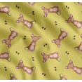thumbnail image 1 of Soimoi Yellow Cotton Poplin Fabric Footprints & Mouse Kids Print Fabric by the Yard 42 Inch Wide, 1 of 7