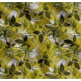 thumbnail image 1 of Soimoi Yellow Cotton Voile Fabric Artistic Leaves Printed Fabric 1 Yard 56 Inch Wide, 1 of 7