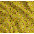 thumbnail image 1 of Soimoi Yellow Cotton Voile Fabric Insect & Cat Animal Print Fabric by The Yard 42 Inch Wide, 1 of 7
