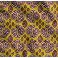 thumbnail image 1 of Soimoi Yellow Cotton Voile Fabric Maroon Paisley Print Fabric by Yard 56 Inch Wide, 1 of 7