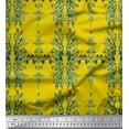 thumbnail image 1 of Soimoi Yellow Heavy Canvas Fabric Leaf Floral Print Sewing Fabric Yard 58 Inch Wide, 1 of 3