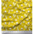 thumbnail image 1 of Soimoi Yellow Japan Crepe Satin Fabric Tea Bag,Herbs & Lemon Slice Vegetable Printed Fabric 1 Yard 42 Inch Wide, 1 of 9