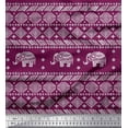 thumbnail image 1 of Soimoi polyester Crepe Fabric Aztec & Tribal Elephant Animal Print Fabric by Yard 52 Inch Wide, 1 of 1