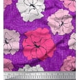 thumbnail image 1 of Soimoi polyester Crepe Fabric Carnation Floral Fabric Prints By Yard 42 Inch Wide, 1 of 3