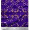 thumbnail image 1 of Soimoi polyester Crepe Fabric Filigree Damask Print Fabric by the Yard 52 Inch Wide, 1 of 1