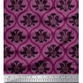thumbnail image 1 of Soimoi polyester Crepe Fabric Ogee Damask Print Sewing Fabric Yard 42 Inch Wide, 1 of 3