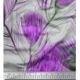 thumbnail image 1 of Soimoi polyester Crepe Fabric Peacock Feather Fabric Prints By Yard 42 Inch Wide, 1 of 3