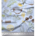 thumbnail image 1 of Soimoi polyester Crepe Fabric Tea Cup,Star Anise & Lemon Slice Vegetable Print Fabric by the Yard 42 Inch Wide, 1 of 1