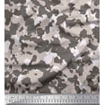 thumbnail image 1 of Soimoi polyester Crepe Fabric Two Tone With Grey Camouflage Print Fabric by the Yard 52 Inch Wide, 1 of 1