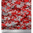 thumbnail image 1 of Soimoi polyester Crepe Fabric Two Tone With Grey Camouflage Print Sewing Fabric Yard 42 Inch Wide, 1 of 1