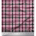 thumbnail image 1 of Soimoi polyester Crepe Fabric Window Pane Check Print Fabric by the Yard 42 Inch Wide, 1 of 3