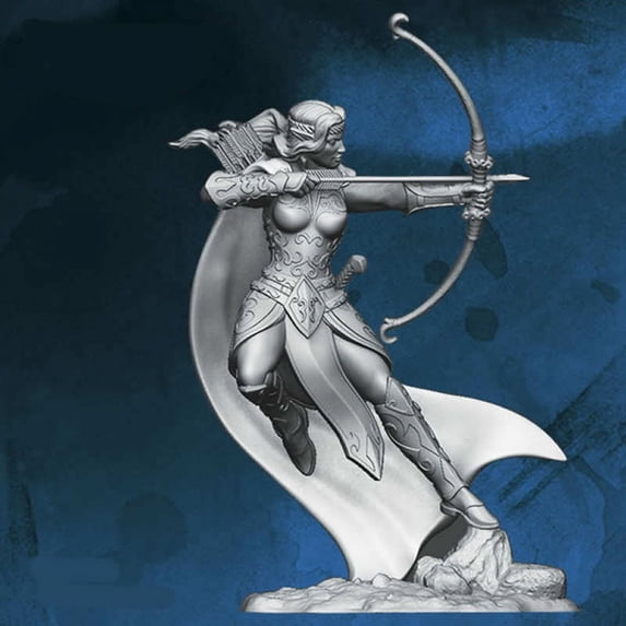 Soini Elf Archer Figure Kit 28mm Heroic Scale Miniature Unpainted First Legion