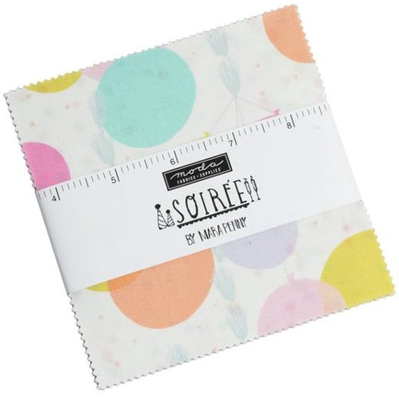 Soiree Charm Pack by Mara Penny; 42 - 5" Precut Fabric Quilt Squares