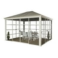 thumbnail image 1 of Sojag 10' x 12' Striano Hardtop Gazebo Screen House Outdoor Weather-Resistant Aluminum Frame Sun Shelter, 1 of 9