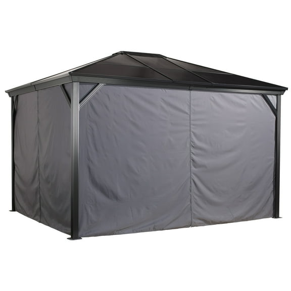 Sojag Grey Curtains For Verona Gazebo, 10 Ft. X 12 Ft., Polyester, Outdoor Shades