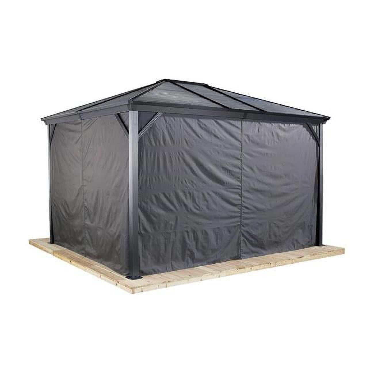 Sojag 135-9161397 Ventura Gazebo Ventura Grey Curtains for 10 x 10 ft ...