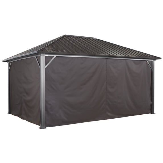 Sojag Brown Curtains For Genova Gazebo, 10 Ft. X 14 Ft., Poly