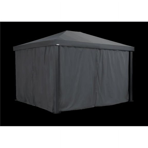 Sojag Black Curtains for Monteserra Gazebo, 10 ft. x 12 ft., Poly