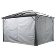 thumbnail image 1 of Sojag Grey Curtains for Meridien Gazebo, 10 ft. x 10 ft., Spun, 1 of 8