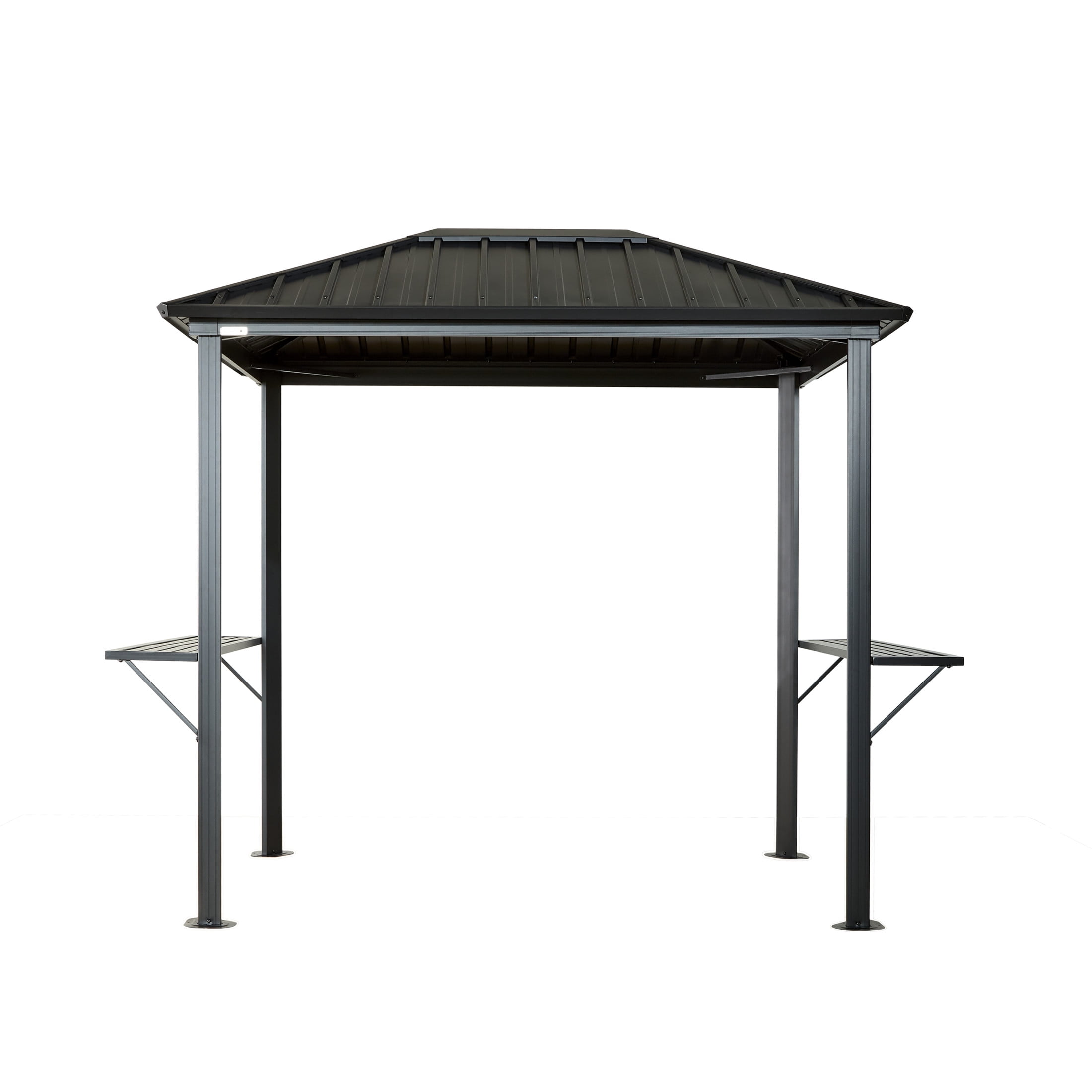 Dakota 6 ft x 8 ft Black Aluminum BBQ Gazebo