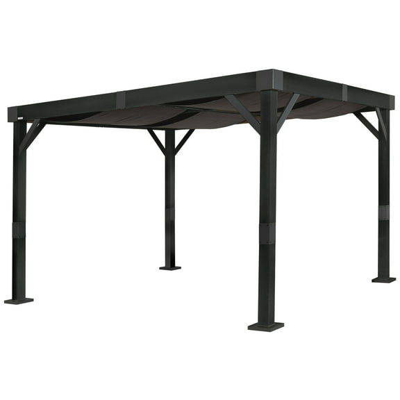 Sojag Fontana Black Aluminum Frame 10 x 12 ft Pergola