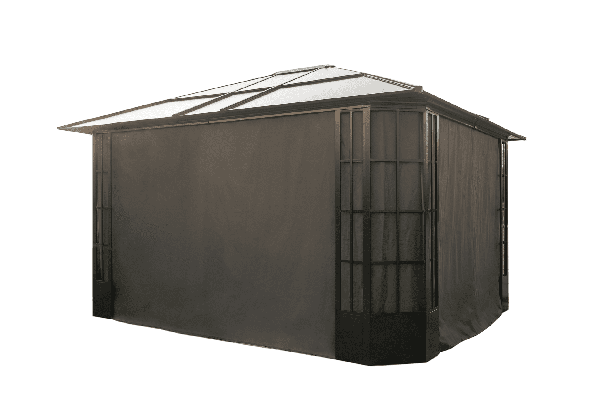 Sojag Grey Curtains for Savino Gazebo, 10 ft. x 12 ft., Polyester