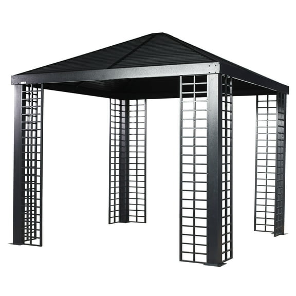 Sojag Savannah 10 x 10 x 9 ft Black Aluminum Frame Gazebo
