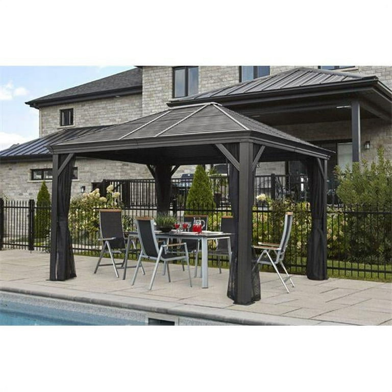 10 Mykonos Outdoor Gazebo Double for Roof Gazebo Pool, Canopy Dining ft, x 14 II More. Sojag and