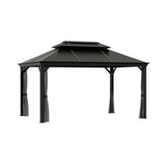 Sojag Outdoor 10' x 14' Mykonos Double Roof Hardtop Gazebo Outdoor Sun Shelter