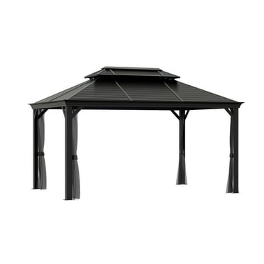 Sojag Outdoor 12' x 16' Mykonos Double Roof Hardtop Gazebo Outdoor Sun Shelter
