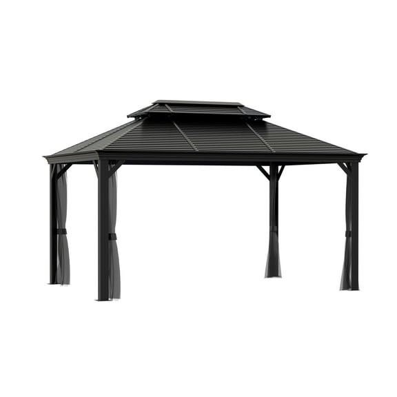 Sojag Outdoor 12' x 16' Mykonos Double Roof Hardtop Gazebo Outdoor Sun Shelter
