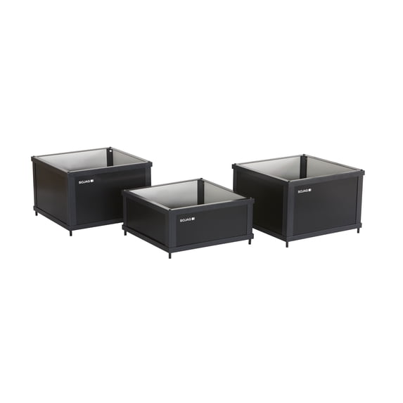 Sojag Premium Outdoor 3-Piece Planter Box Set, Rustproof Aluminum Frame, Weather-Resistant, Scratch-Resistant, Corrosion-Resistant