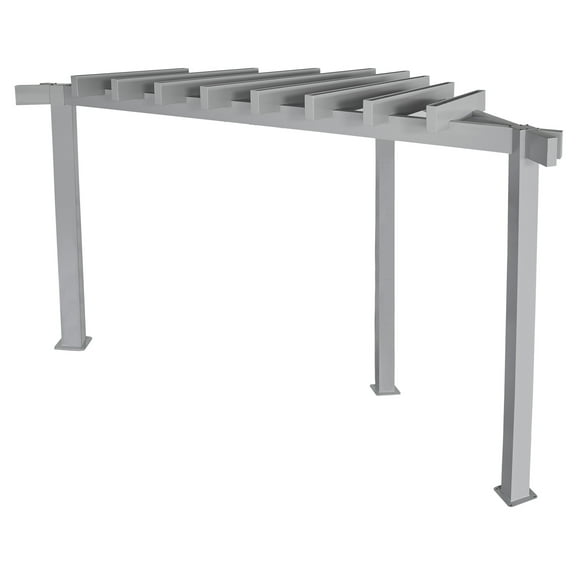 Sojag Lima 10 x 10 x 8 ft Grey Rustproof Aluminum Frame Pergola