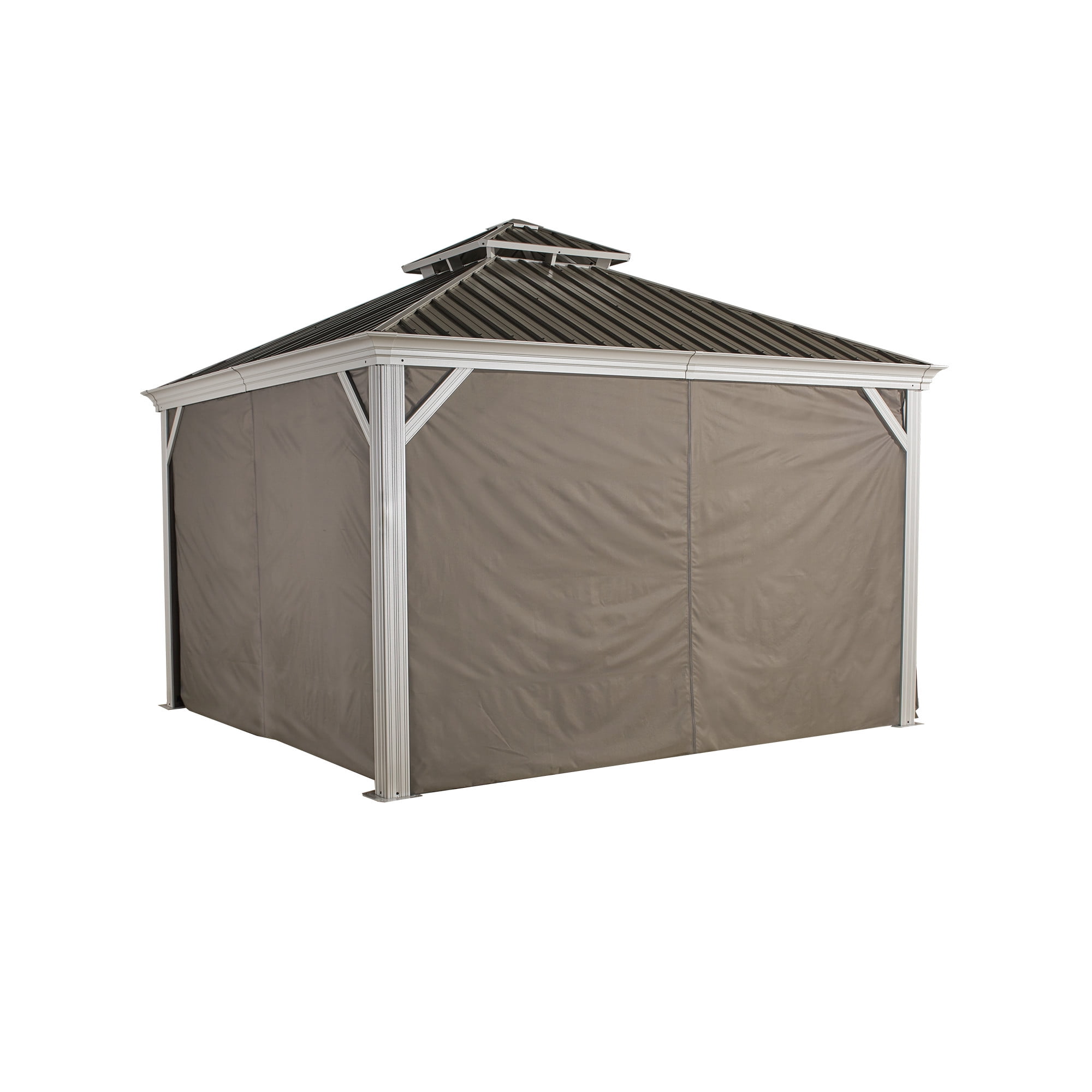 Sojag Taupe Curtains for Messina/Mykonos Gazebo, 10 ft. x 10 ft., Spun ...