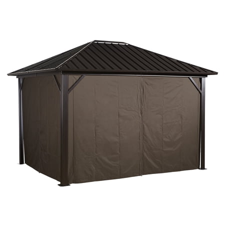 Sojag12’ x 12’ Brown Outdoor Canopy Sidewalls, Includes Hooks (1 Pack)