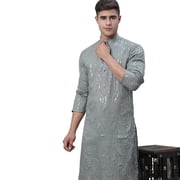 Sojanya Since 1958 MenS Pure Cotton Grey Designer Only Long Kurta