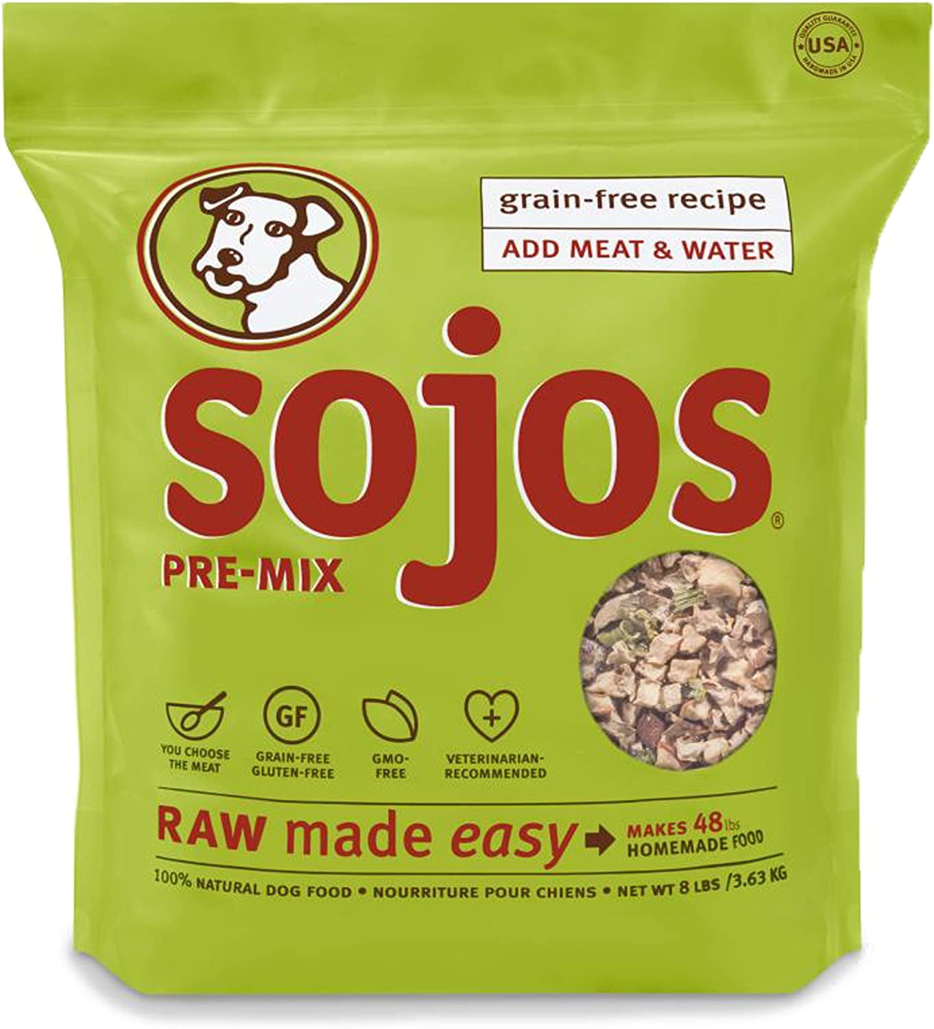 Sojos Natural Pet Food PreMix Grain Free FreezeDried Raw Dry Dog Food