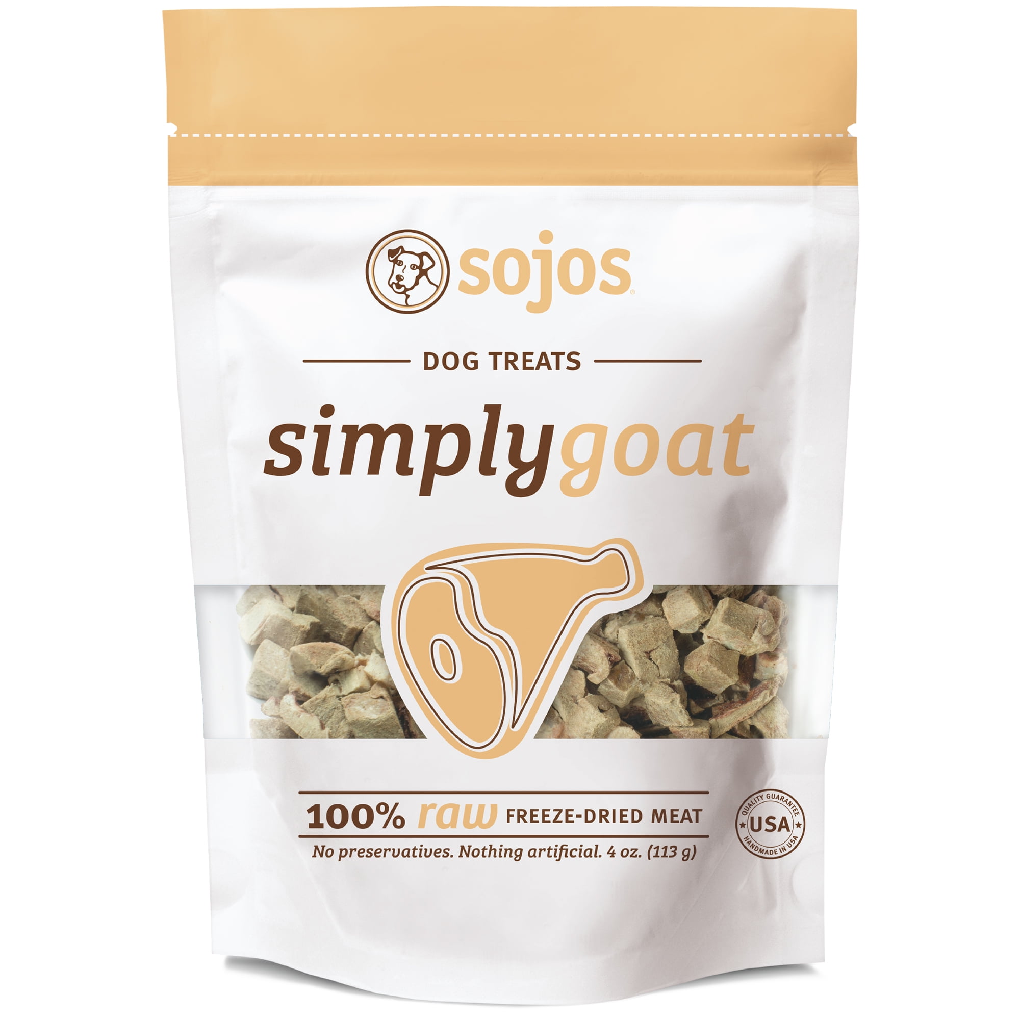 Sojos Simply Goat FreezeDried Dog Treat, 4 oz