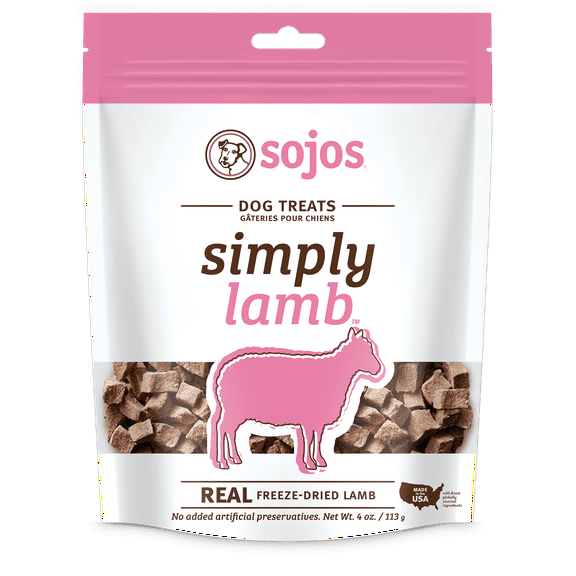 Sojos Simply Lamb Freeze-Dried Dog Treats, 4 oz