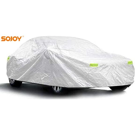 Sojoy, Aluminum Film, Multi-Layered Car Cover, Small Size