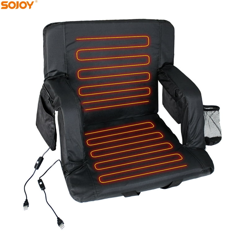 Dropship Stadium Seating For Bleachers, Heated Bleacher Seats With Backrest  Padded Cushion And Armrest For Adults And Child Portable Folding Extra Wide  Football Stadium Chairs With Back Support to Sell Online at