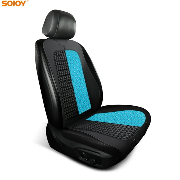 Sojoy Gel Car Seat Cover Cooling Car Seat Cushion For Front Seats Comfortable Massage Cushion Black