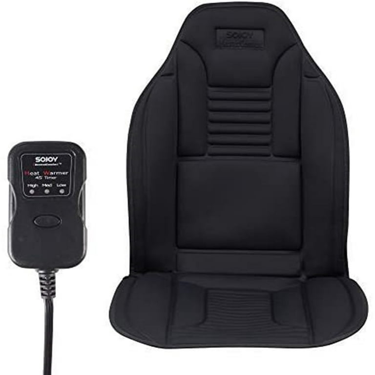 Sojoy Heated Seat Cushion Universal 12V Car Seat Heater Heated Cover Warmer  High/Medium/Low Temp Switch, 45 Minute Timer ( Black)